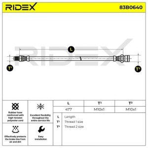 Flexible de frein MERCEDES-BENZ 4604285135, A4604285135, 113611701