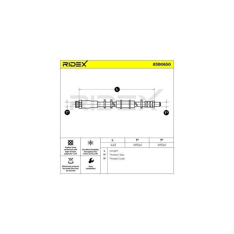 Flexible de frein CITROËN 480635, ZF07567862, 0000071736954