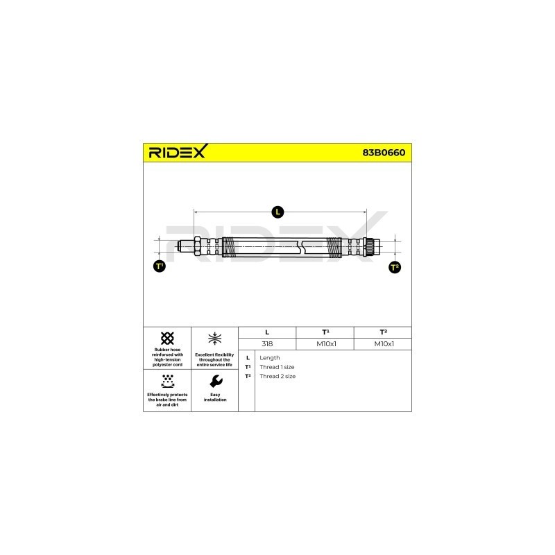 Flexible de frein CITROËN 480656, 480656, 440019018894