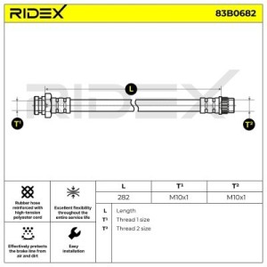 Flexible de frein CITROËN 4806E3, 4806E3