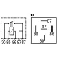 Mini relais 12 V, 30 A 5 bornes