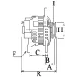 Alternateur Isuzu 1812005307, 1812006031, 1812006035, 1812006037, Mitsubishi A004TU5486A, A004TU6285