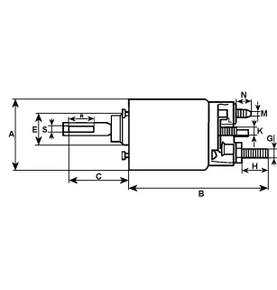 Magnet 0331401008 für Bosch 0001354001 Starter, 0001354005