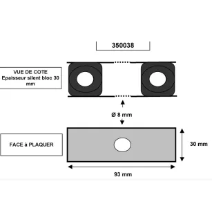 Silent bloc pour feux arrières (la paire)