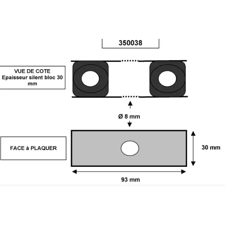 Silent bloc pour feux arrières (la paire)