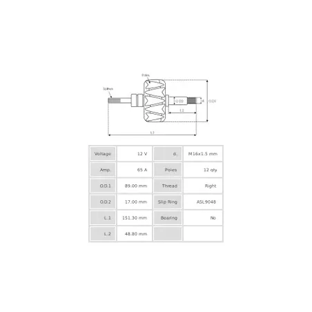 Rotors d’alternateurs Rechange pour: BOSCH AR0004
