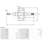 Rotor d’alternateurs pour BOSCH 0120000015, 0120000037, 0124525008, 0124525009, 0124525010, 0124525017