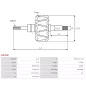 Rotor d’alternateurs pour BOSCH 0124225001, 0124225002, 0124225004, 0124225009, 0124225018