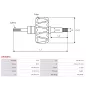 Rotor d’alternateurs pour BOSCH 0120400722, 0120400838, 0120400839, 0120400840, 0120469002, 0120469003