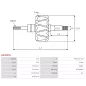 Rotor d’alternateurs pour BOSCH 0120300518, 0120300519, 0120300522, 0120300528, 0120300529