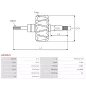 Rotor d’alternateurs pour BOSCH 0124655008, 0124655009, 0124655011, 0124655013, 0124655019, 0124655023