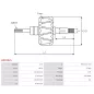 Rotor d’alternateurs pour BOSCH 0124625001, 0124625003, 0124625024, 0124625025, 0124625209