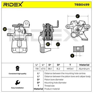 Étrier de frein ALFA ROMEO 77365739, 77365743, 77365739