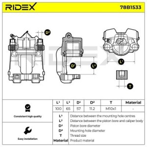 Étrier de frein BMW 34116850970, 34116857688