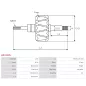 Rotor d’alternateurs pour DELCO 219139, 96258990, 96303556