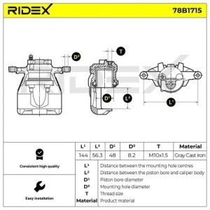 Étrier de frein OPEL 5542005, 9195986, 9195986