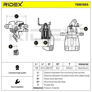 Étrier de frein SEAT 5Q0615424A, 5Q0615424A