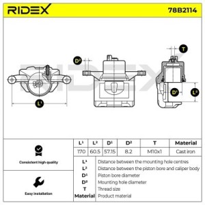Étrier de frein HYUNDAI 58130A6030, 58130A6000, 58130A6010