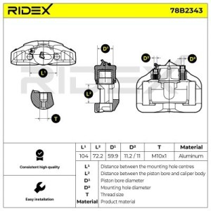 Étrier de frein BMW 34116753660, 6753660
