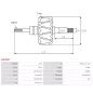 Rotor d’alternateurs pour HITACHI LR1100703, LR1100703B, LR1100704, LR1100704B, LR1100704E