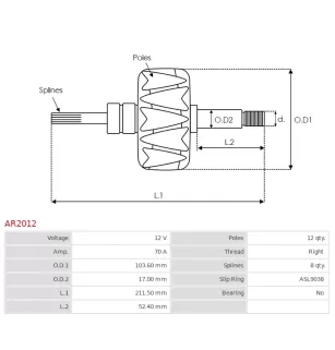 Cópia de Cópia de Cópia de Cópia de Cópia de Cópia de Cópia de Cópia de Rotor d’alternateurs pour BOSCH