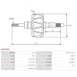 Rotor d’alternateurs pour HITACHI LR250510, LR250511, LR250511B, LR250517, LR250517B