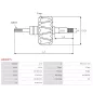 Rotor d’alternateurs pour HITACHI LR1110705, LR1110705B