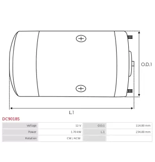 Moteur à courant continu Remplace PRESTOLITE 46-2262,ARROWHEAD LPL0015