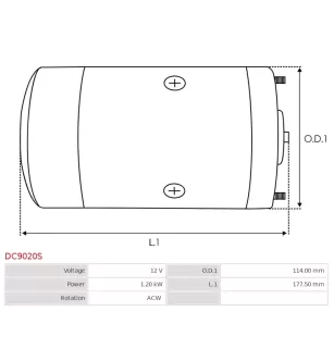 Moteur à courant continu Remplace AS-PL DC MOTOR UD101718DC