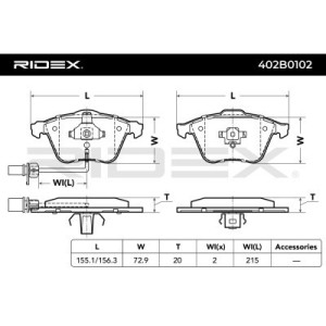 Plaquettes de frein AUDI 480698157R, 4E0698151S, 4F0698151B