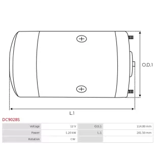 DC Motor reemplaza a Prestolite 46-3663 MCL-6201