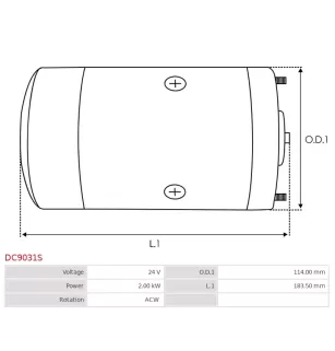 Moteur à courant continu Remplace AS-PL DC MOTOR UD101715DC