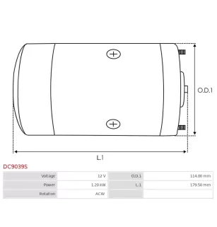 Moteur à courant continu Remplace AS-PL DC MOTOR UD101719DC,