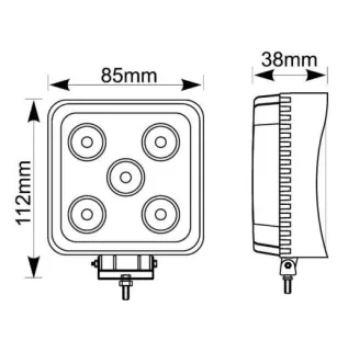 Arbeitsleuchte 5 LEDS 10/30 VOLT