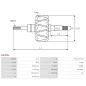 Rotor d’alternateurs pour VALEO TG12S111, TG12S128, TG9C013, TG9C095, TG9S010