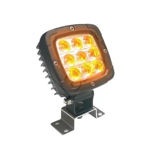 Luz de trabalho quadrada 9 LEDs tipo CREE - 10/30 Volts - LARANJA