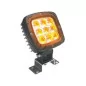 Phare de travail carré 9 leds type CREE - 10/30 Volts - ORANGE