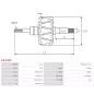 Rotor d’alternateurs pour VALEO A11VI40, A11VI94, A13VI45