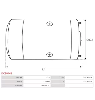 Moteur à courant continu Remplace AS-PL DC Motor UD101683DC