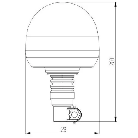 Gyrophare Leds rotatif Hampe longue - 12/24 Volts - IP56