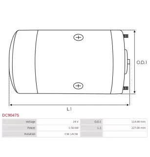 Moteur à courant continu Remplace AS-PL DC Motor UD101701DC