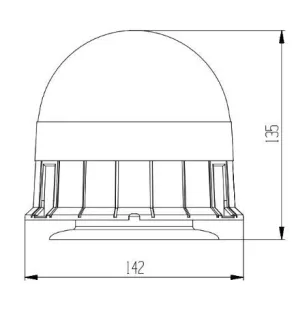 Rotierende LED-Rundumleuchte – 12/24 Volt – IP56
