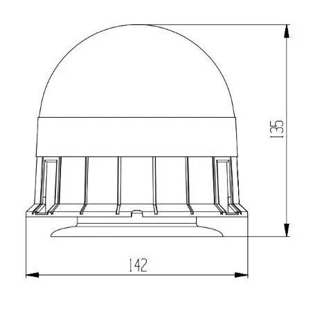 Gyrophare effet rotatif à Leds à poser - 12/24 Volts - IP56