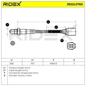 Sonde lambda HONDA 36532RB0004, 36532RBJ004, 36532RRA004