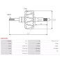 Rotor d’alternateurs pour LUCAS LRA00527, LRA00604, LRA460, LRA469