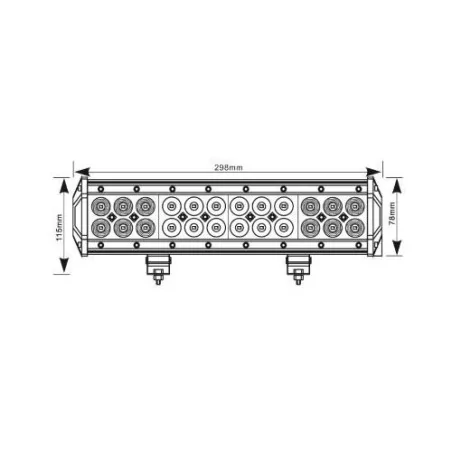 Rampe Led 298MM 72W Militaire 7200 LUMENS 9/30V R10