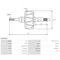 Rotor d’alternateurs pour MITSUBISHI A003TG1581, A003TG1591, A003TG4191, A003TG4579, A3TG0191, A3TG1581, A3TG1591