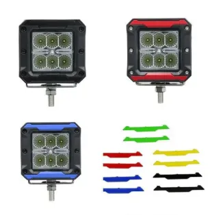 Luz de trabalho de 6 LED com 4 cores 1260 lúmens