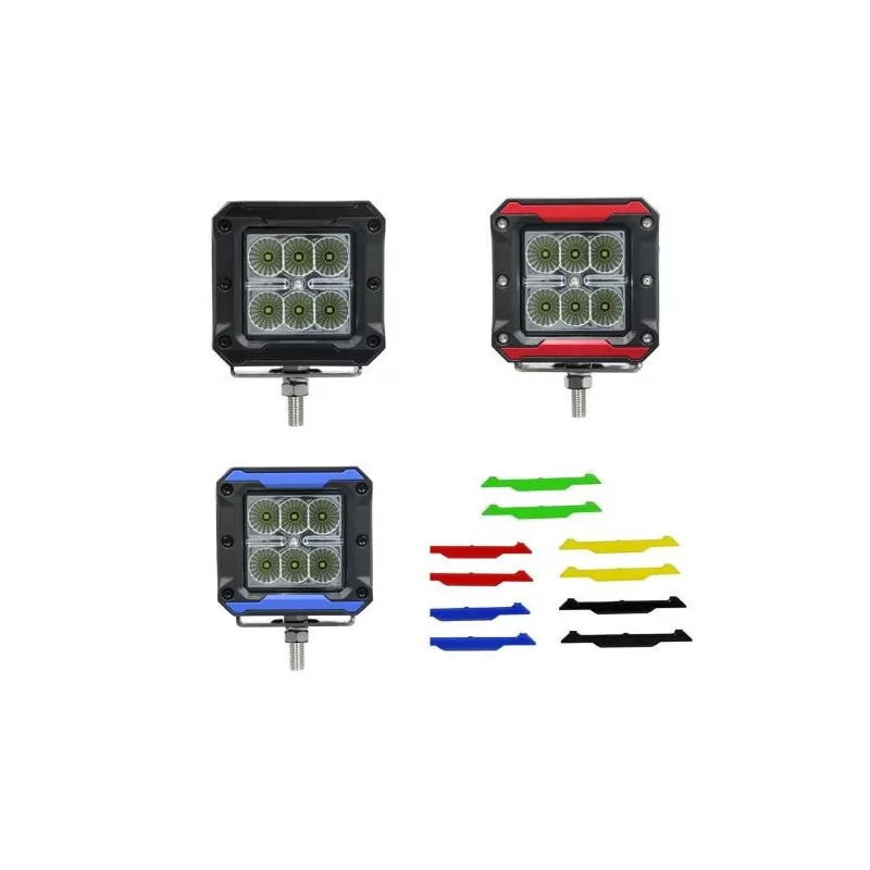 Phare de travail Professionnel 6 LEDS avec 4 Couleurs 1260 Lumens 12/24 Volts