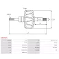 Rotor d’alternateurs pour MITSUBISHI A002TX0091, A002TX0281, A002TX0581, A002TX0781, A002TX0881